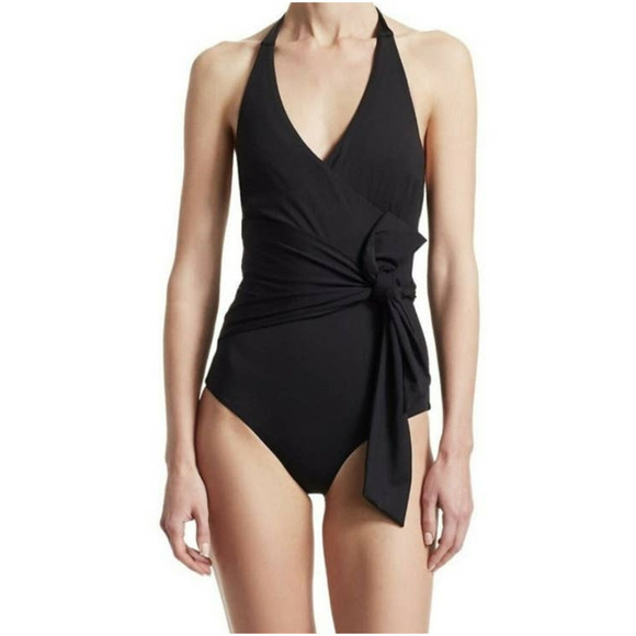 Onia Elena Halter One-Piece Swimsuit in Black Size X-Small NEW WITH TAGS - Picture 1 of 7